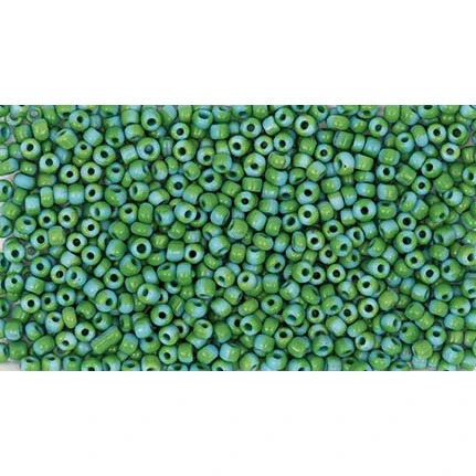 Rocailles 3.1mm Green Blue Beads