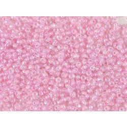 Rocailles 3.1mm Pink Transparent Inclusion Beads