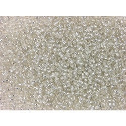 Rocailles 2mm Silver Transparent Inclusion Beads