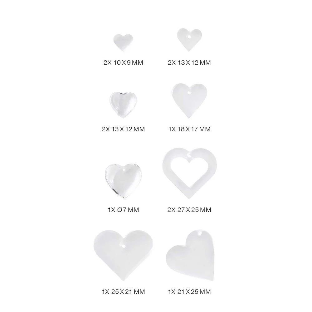 Silicone Casting Mould Pendants Hearts - Image 3