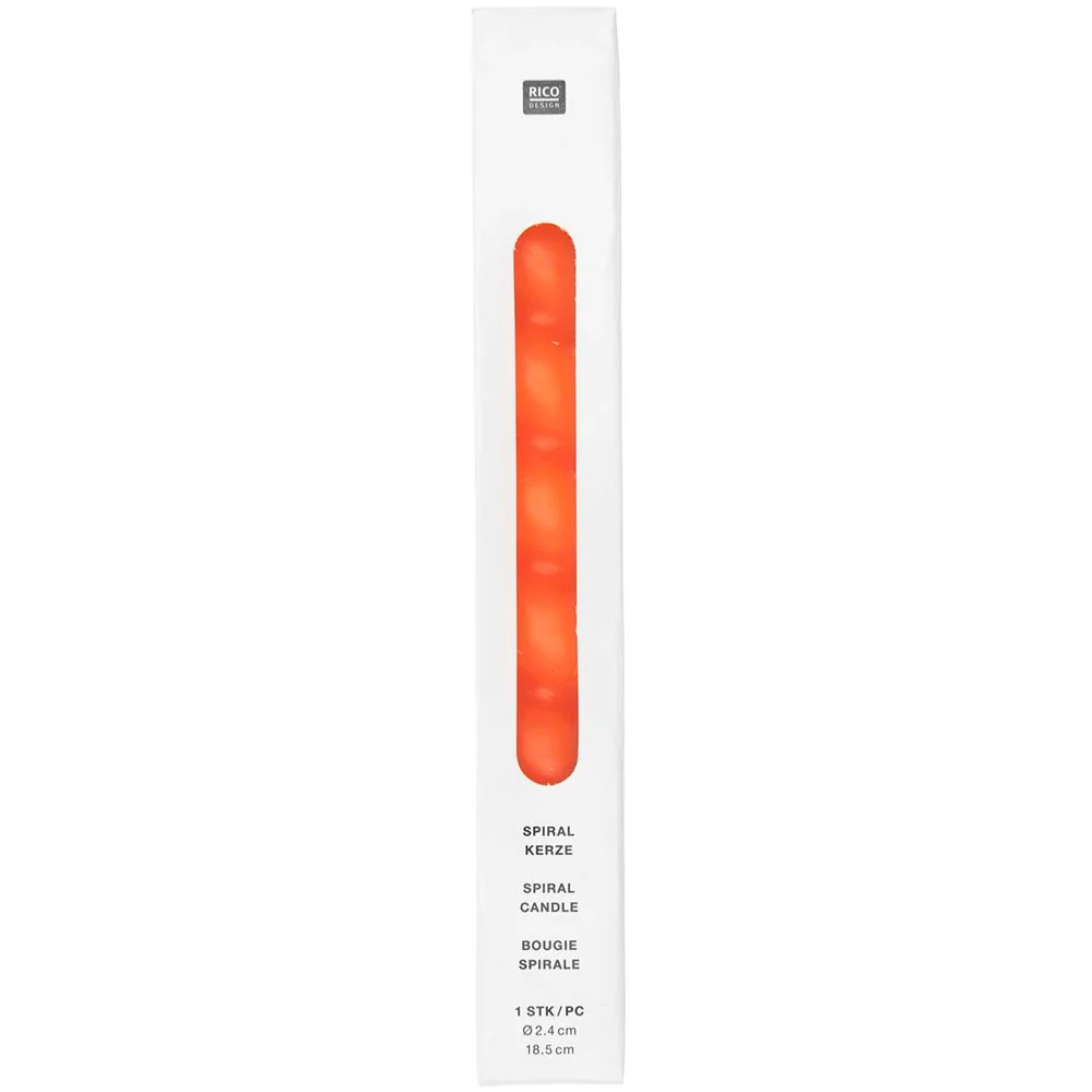 Rico Candle Spiral Soft Neon Orange - Image 2