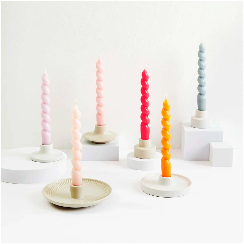 Rico Candle Spiral Soft Neon Orange - Image 3
