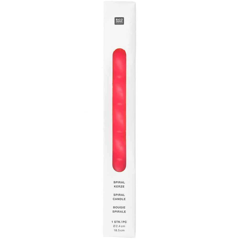 Rico Candle Spiral Soft Neon Pink - Image 2