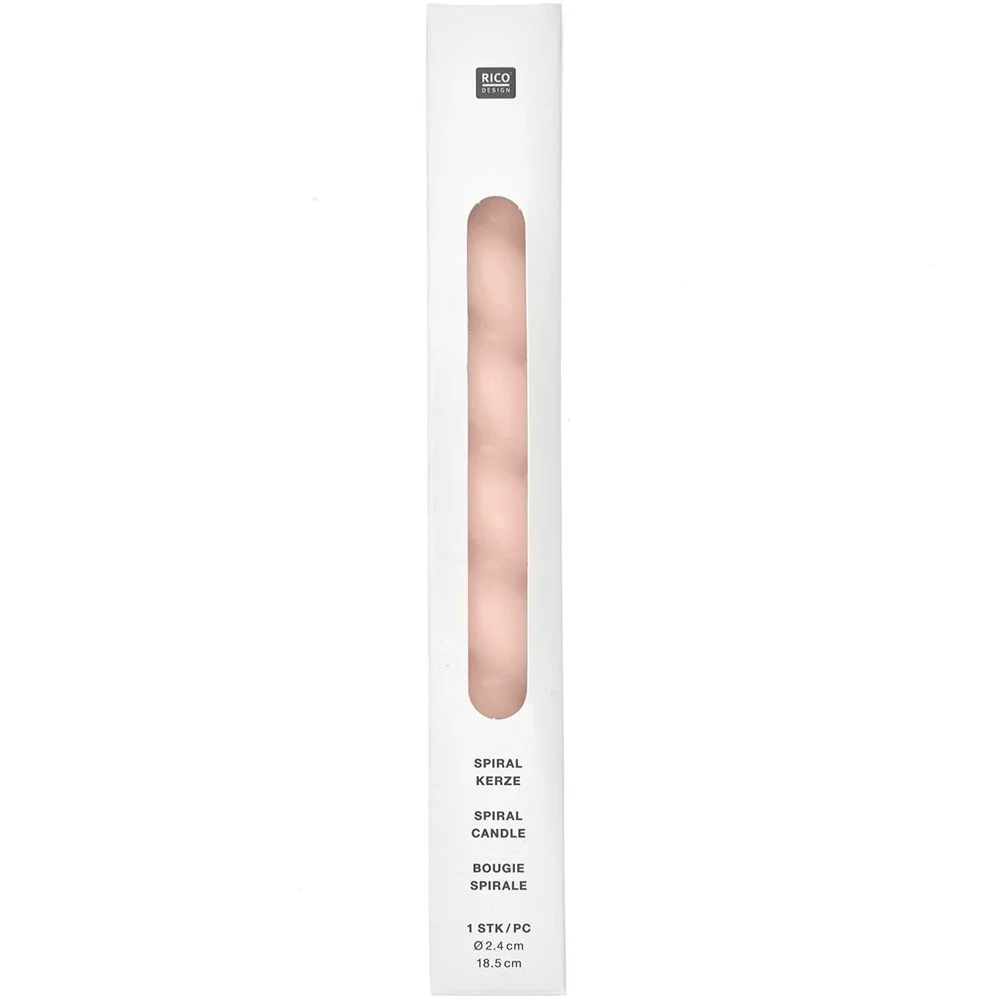 Rico Candle Spiral Soft Soft Pink - Image 2