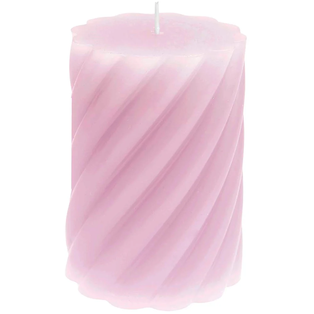 Rico Candle Spiral Pillar Pink