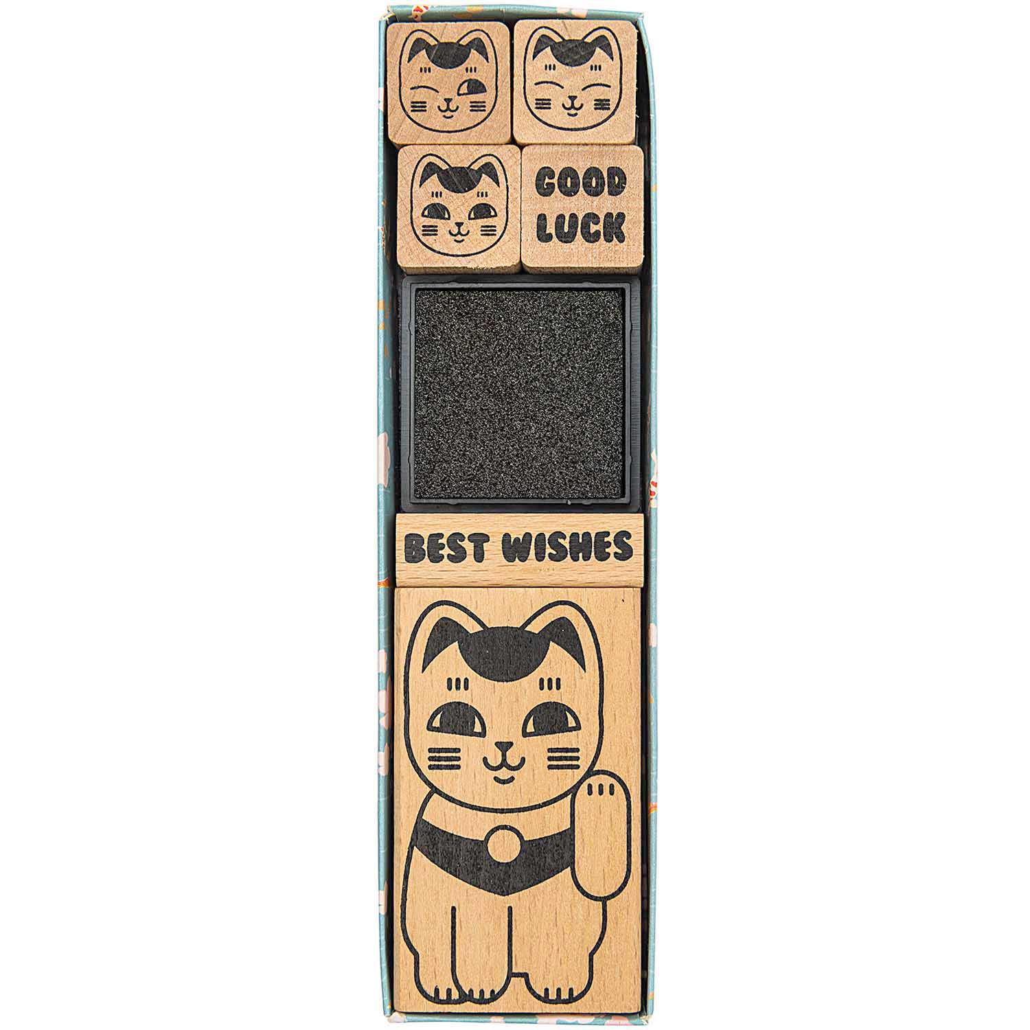 Paper Poetry Stamp Set Lucky Cat - Image 2