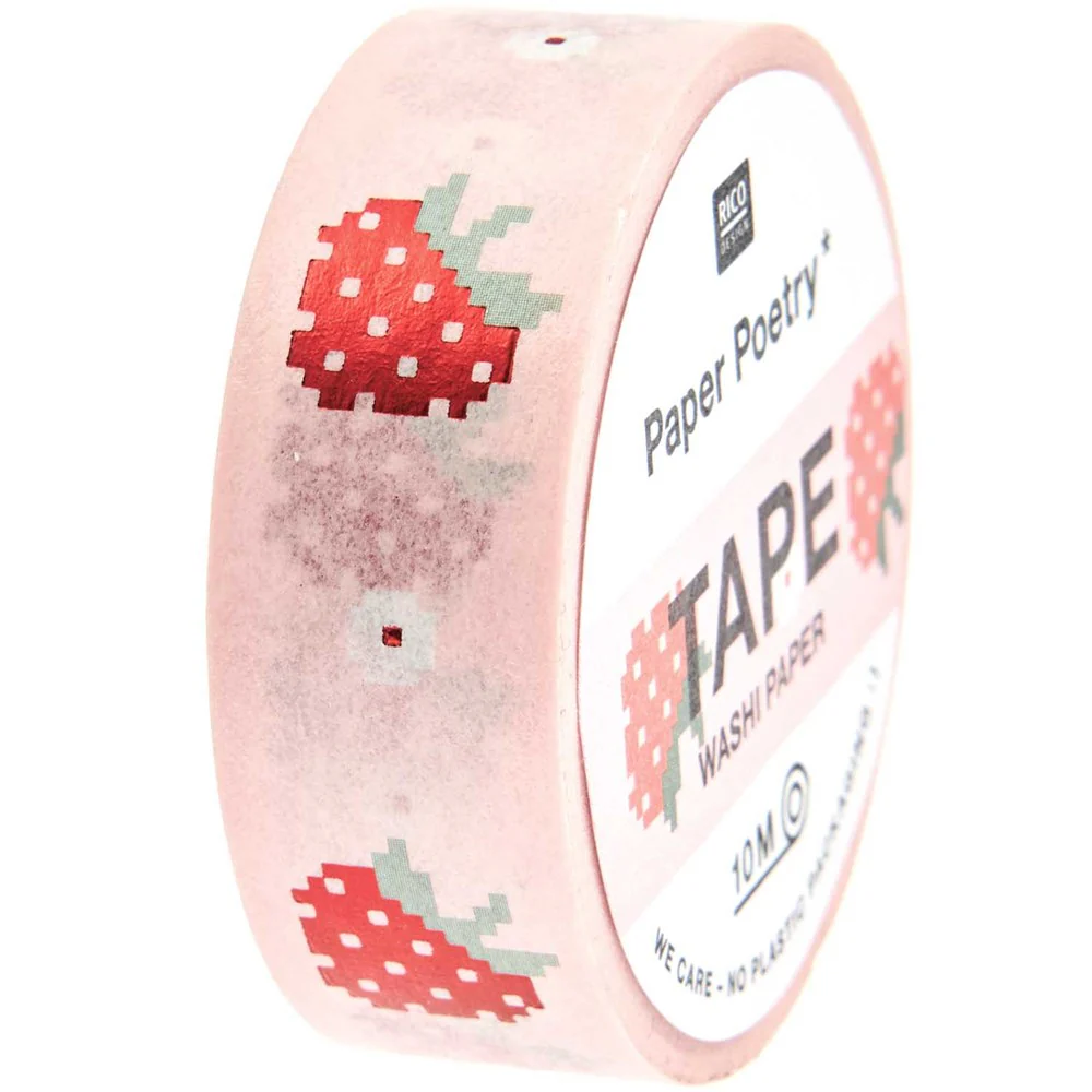 Paper Poetry Tape Futschikato Strawberries - Image 2