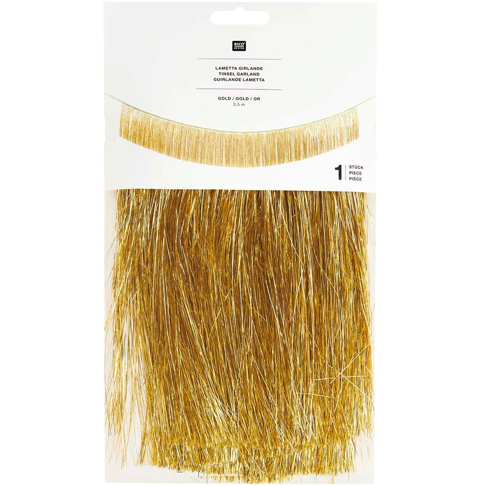 Rico Tinsel Garland Gold - Image 2