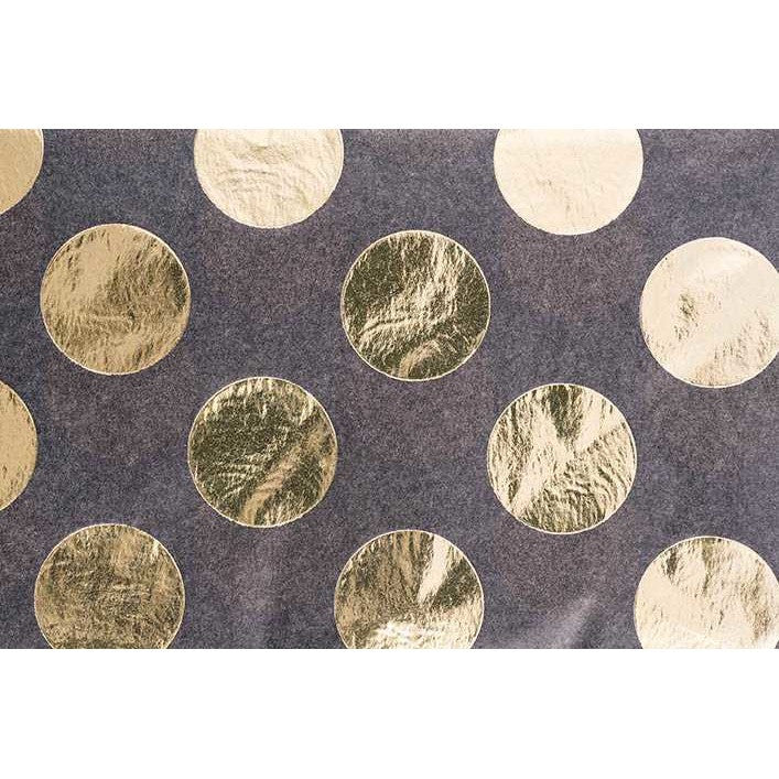 Paper Poetry Tissue Paper Black Dots Gold