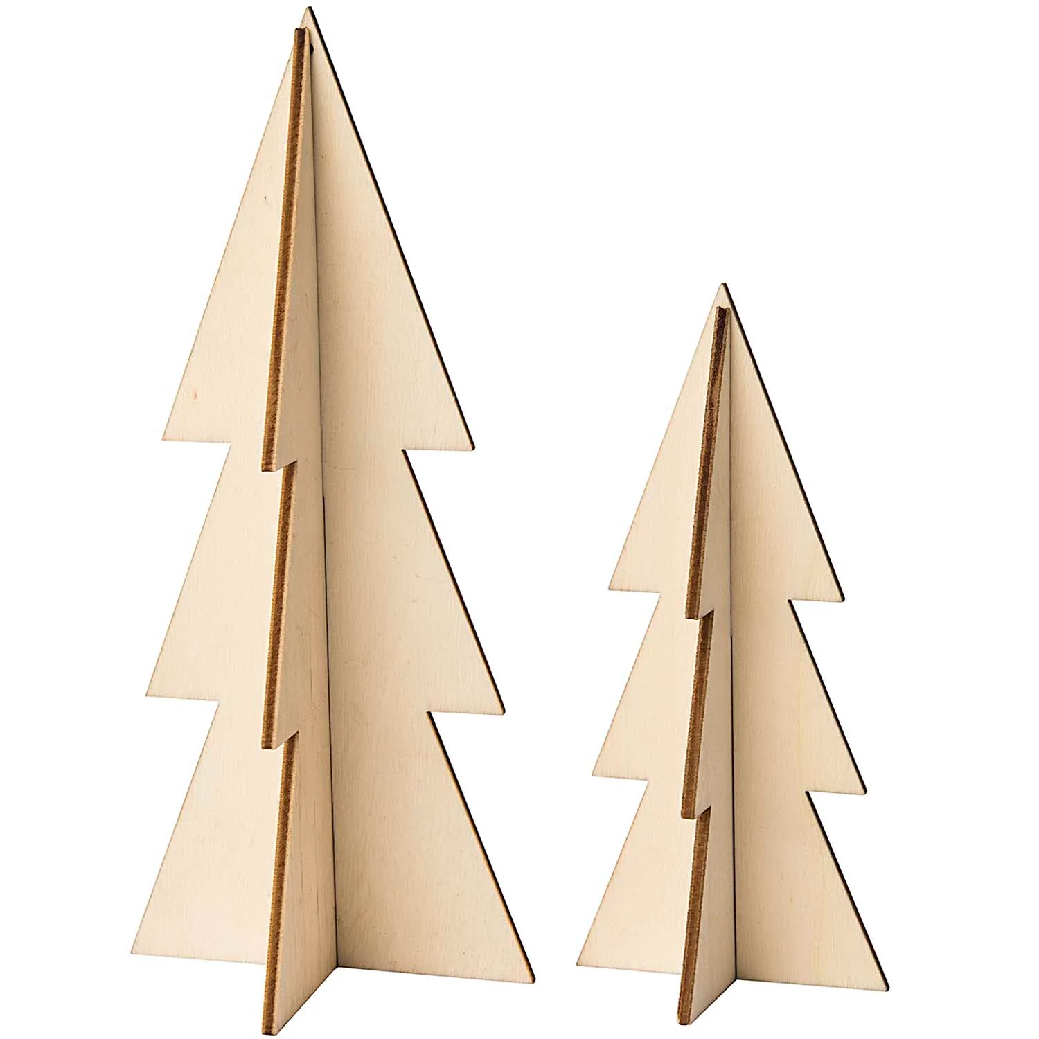 Made By Me Wooden 3D Fir Tree Set Serrated 2pcs