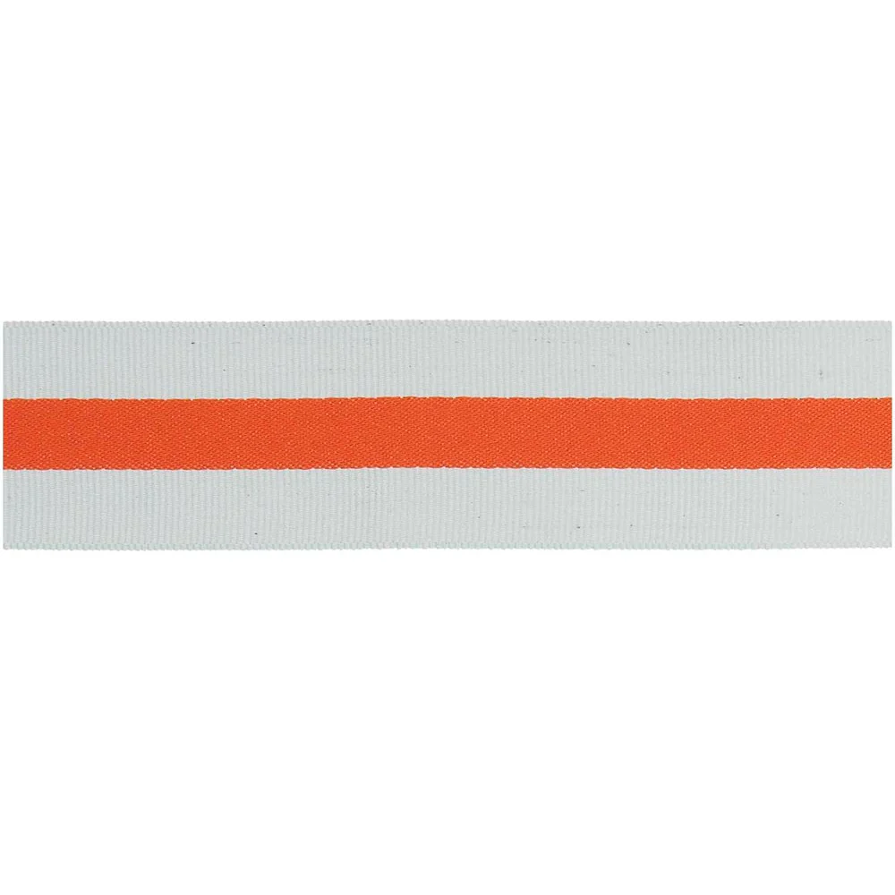Paper Poetry Woven Ribbon Multi Stripes Grey / Orange - Image 2