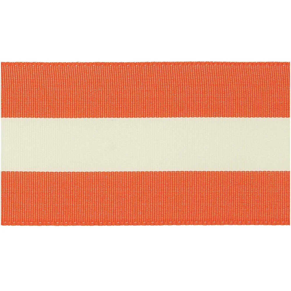 Paper Poetry Woven Ribbon Multi Stripes Orange / Yellow - Image 2
