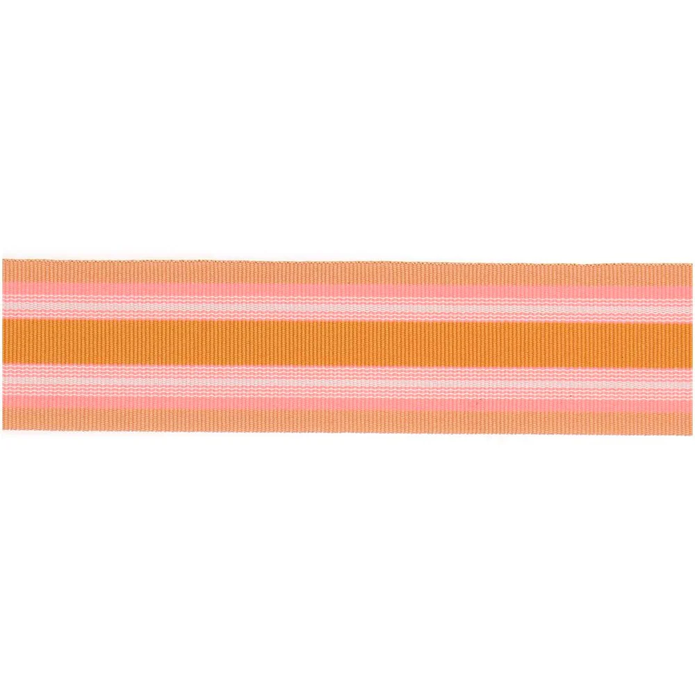 Paper Poetry Woven Ribbon Multi Stripes Orange Neon Pink - Image 2