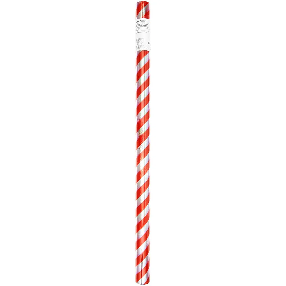 Paper Poetry Wrapping Paper Foil Stripes Red / White - Image 2
