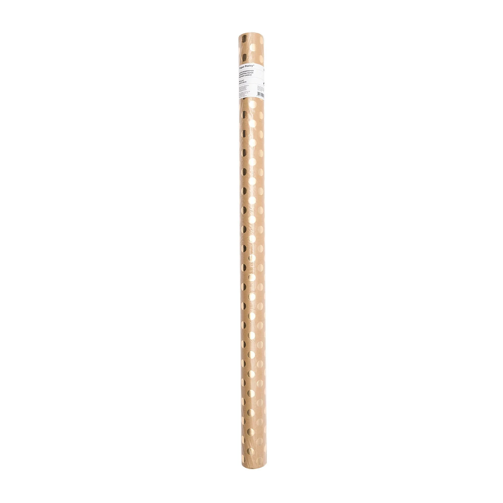 Paper Poetry Wrapping Paper Kraft Dots Gold