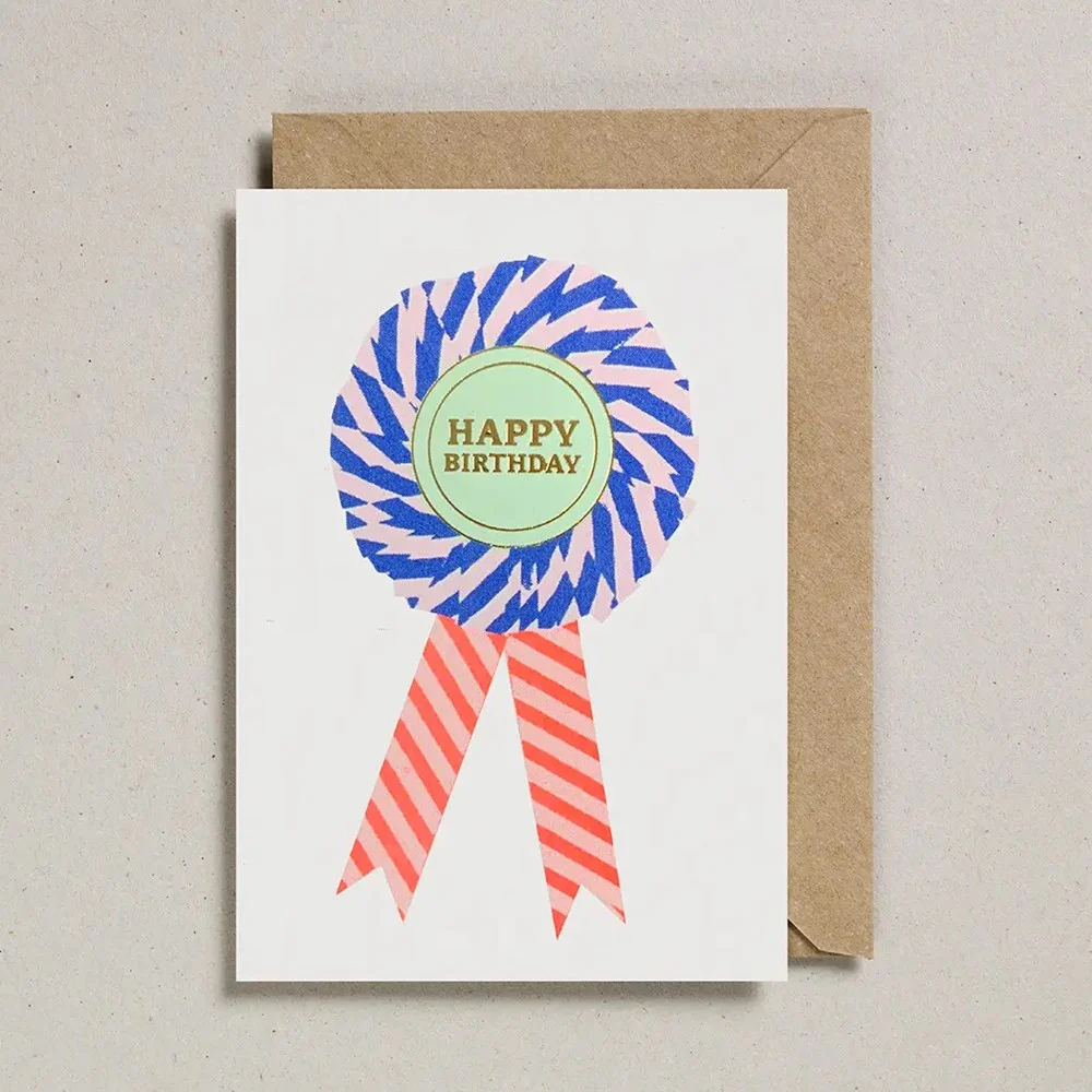 Rosette Happy Birthday Card