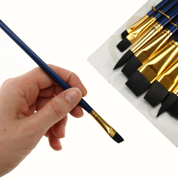 Royal Brush ZipLock Set - Soft Black Taklon Flat Variety - Image 2