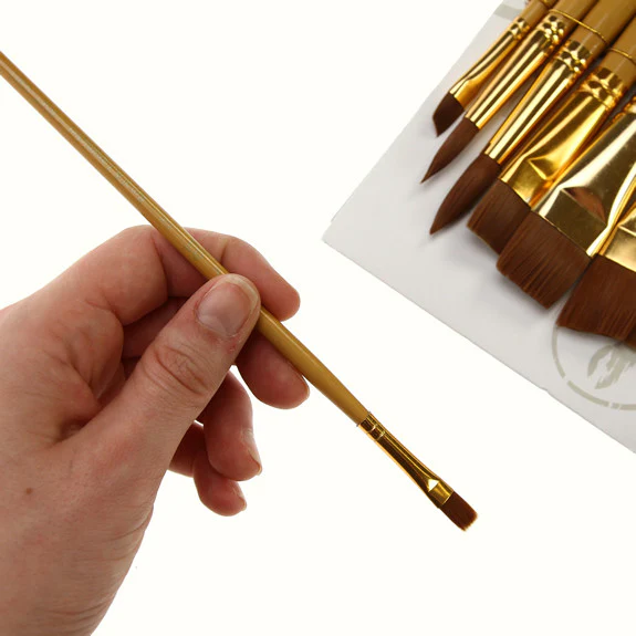 Royal Brush ZipLock Set - Soft Brown Taklon Round Variety - Image 2