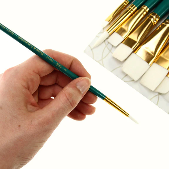 Royal Brush ZipLock Set - White Taklon Round Variety - Image 2