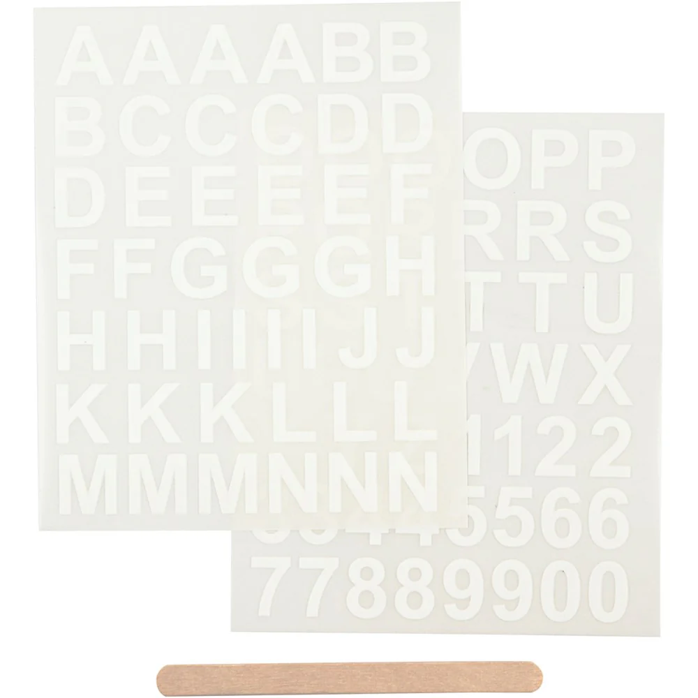 Rub-on Stickers Letters and Numbers: White - Image 2