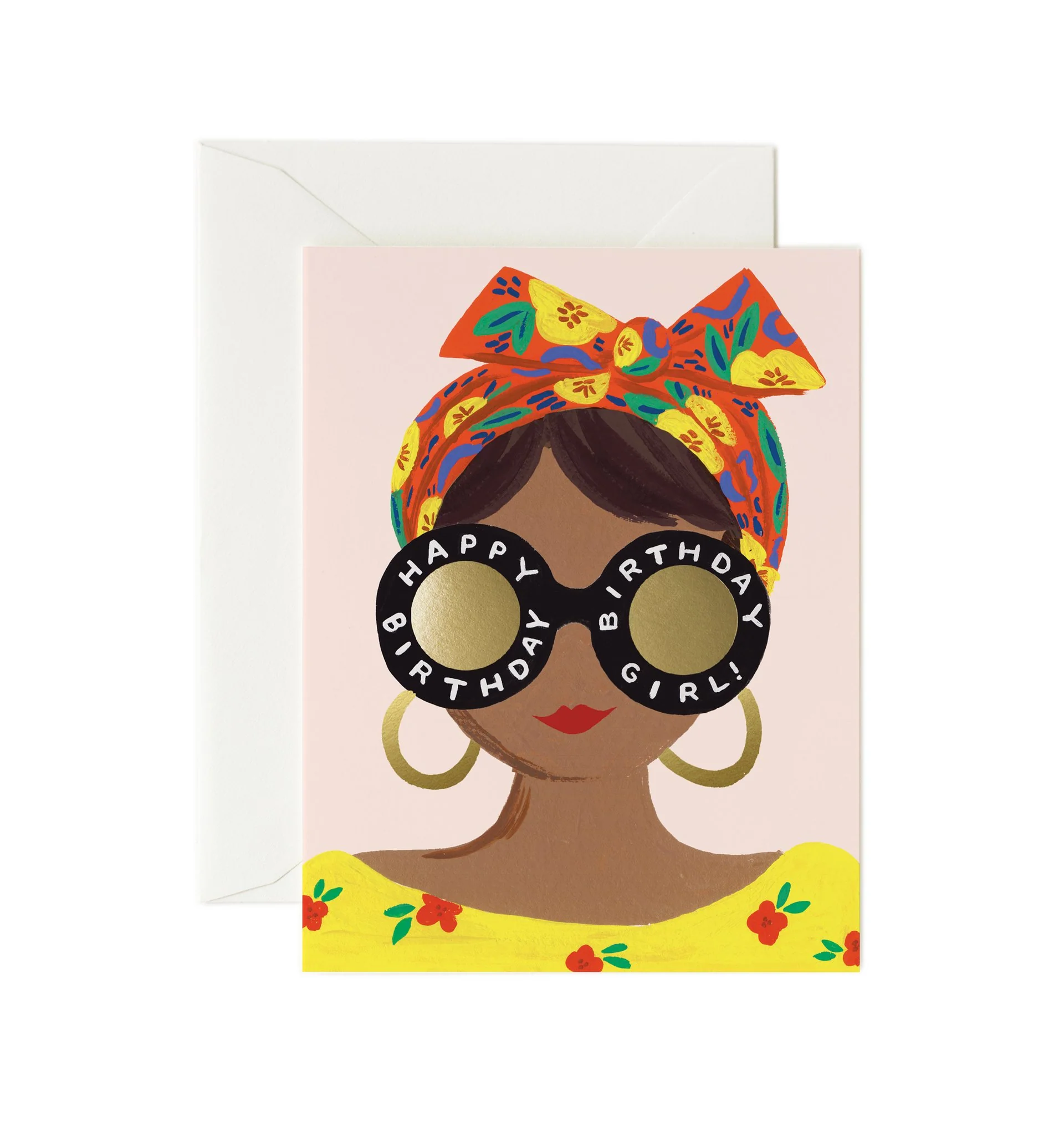 Scarf Birthday Girl Card