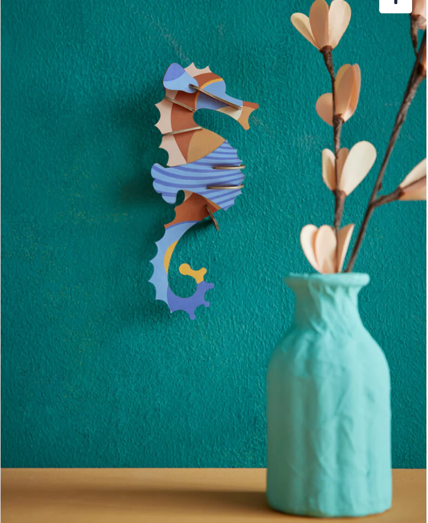 Studio Roof: Wall Decor Blue Ringlet Seahorse - Image 2