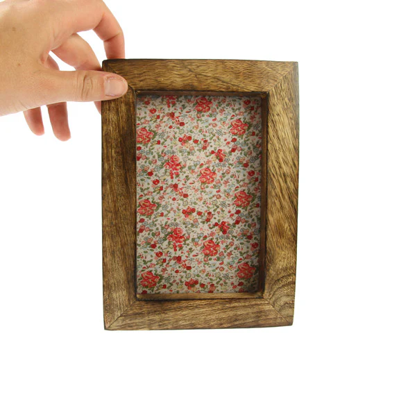 Single Portrait Photo Frame - Dark Wood Effect - Image 5