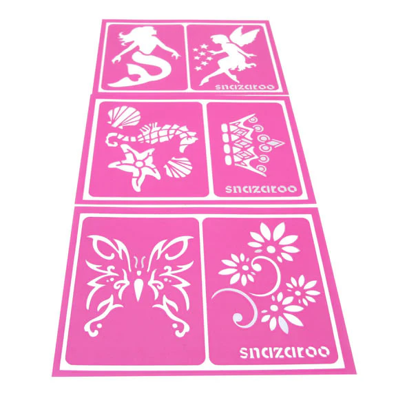 Snazaroo Face Paint Stencils Pink Set - Image 3
