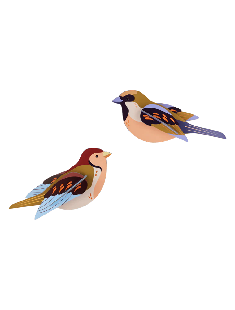 Studio Roof: Wall Art Sparrows - Image 2