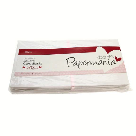 Square Card Blanks 300gsm 50Pk - White - Image 3