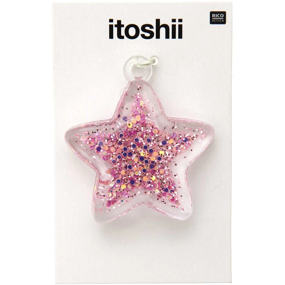 Itoshii Star Pendant Pink Rhinestone Filling