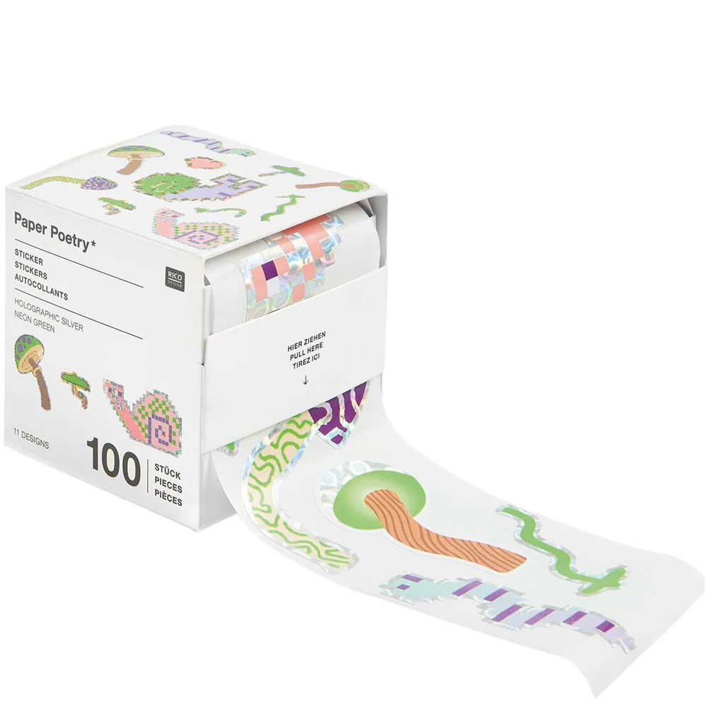 Paper Poetry Big Shroomies Mushroom Sticker Roll