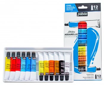 Studio Aquarelle Watercolour Set 12x12ML - Image 2