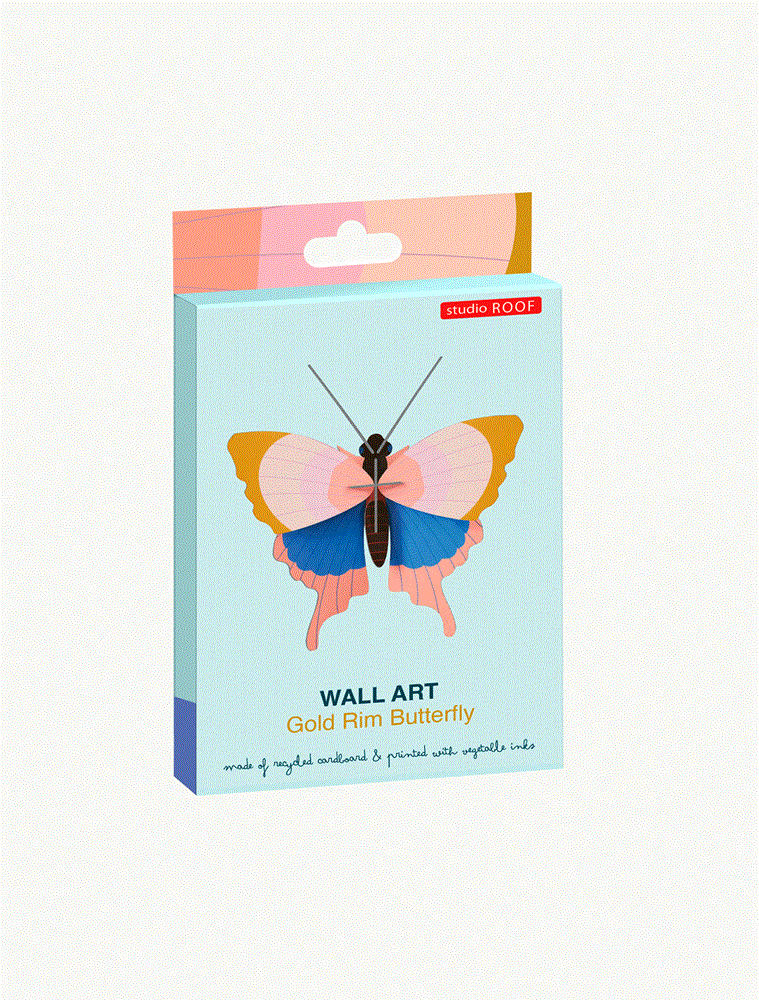 Studio Roof: Wall Art Gold Rim Butterfly - Image 2