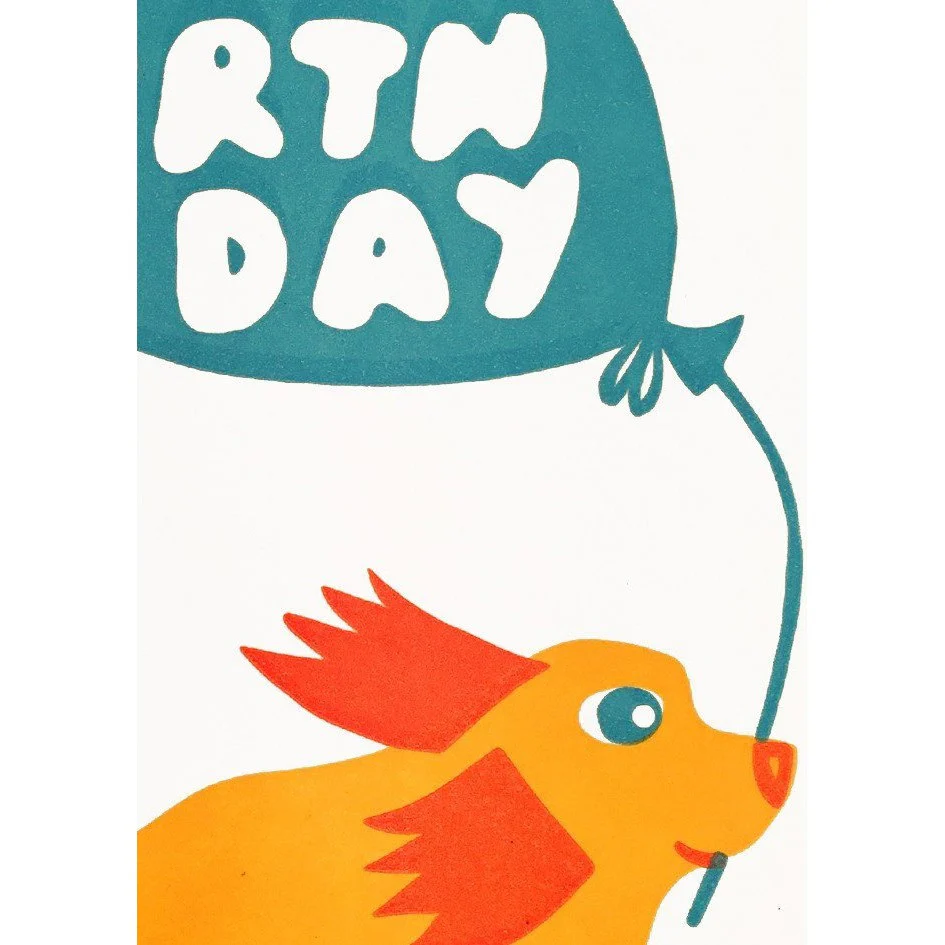Sukie Letterpress Collection HB Dog with Balloon - Image 2