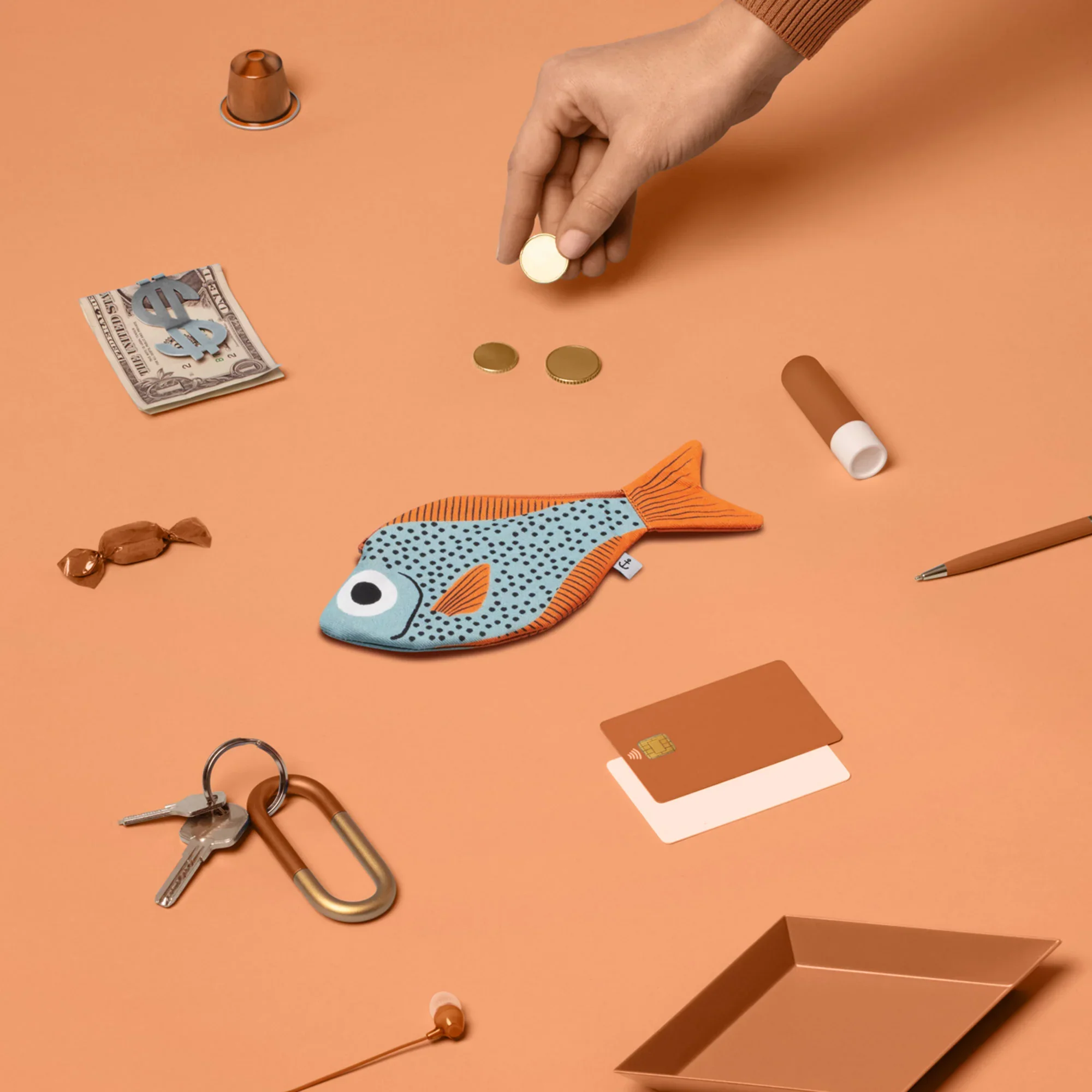 Don Fisher Sweeper Fish Purse - Aqua - Image 3