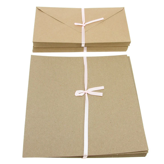Tall Card Blanks 50Pk - Recycled Kraft - Image 2
