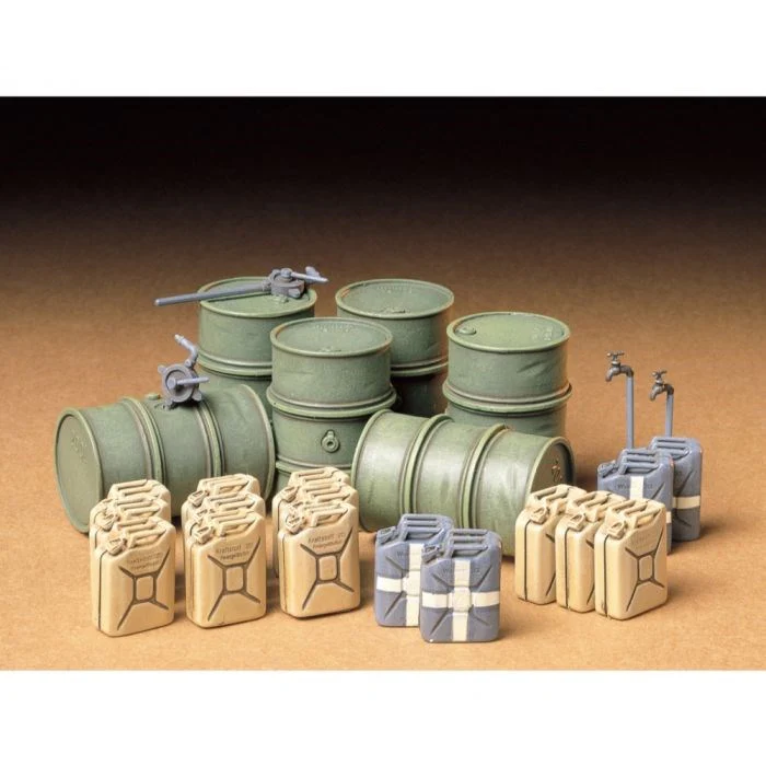 Tamiya Military German Fuel Drum Set - Image 2