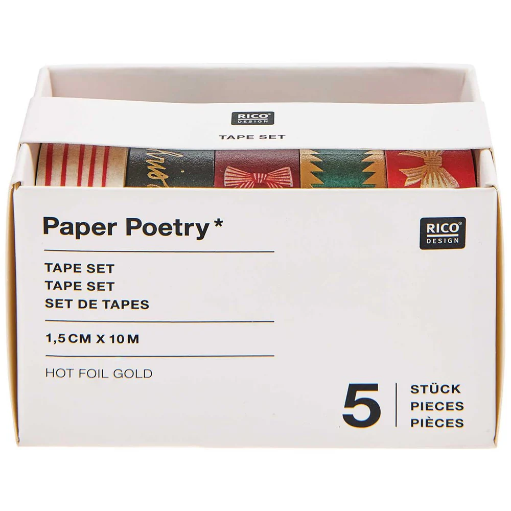 Paper Poetry Tape Set Christmas Bows Classic