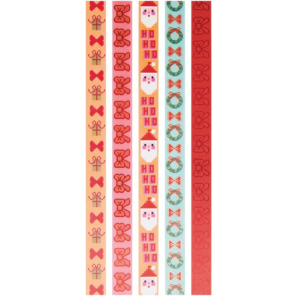 Paper Poetry Tape Set Christmas Bows Pixel - Image 2