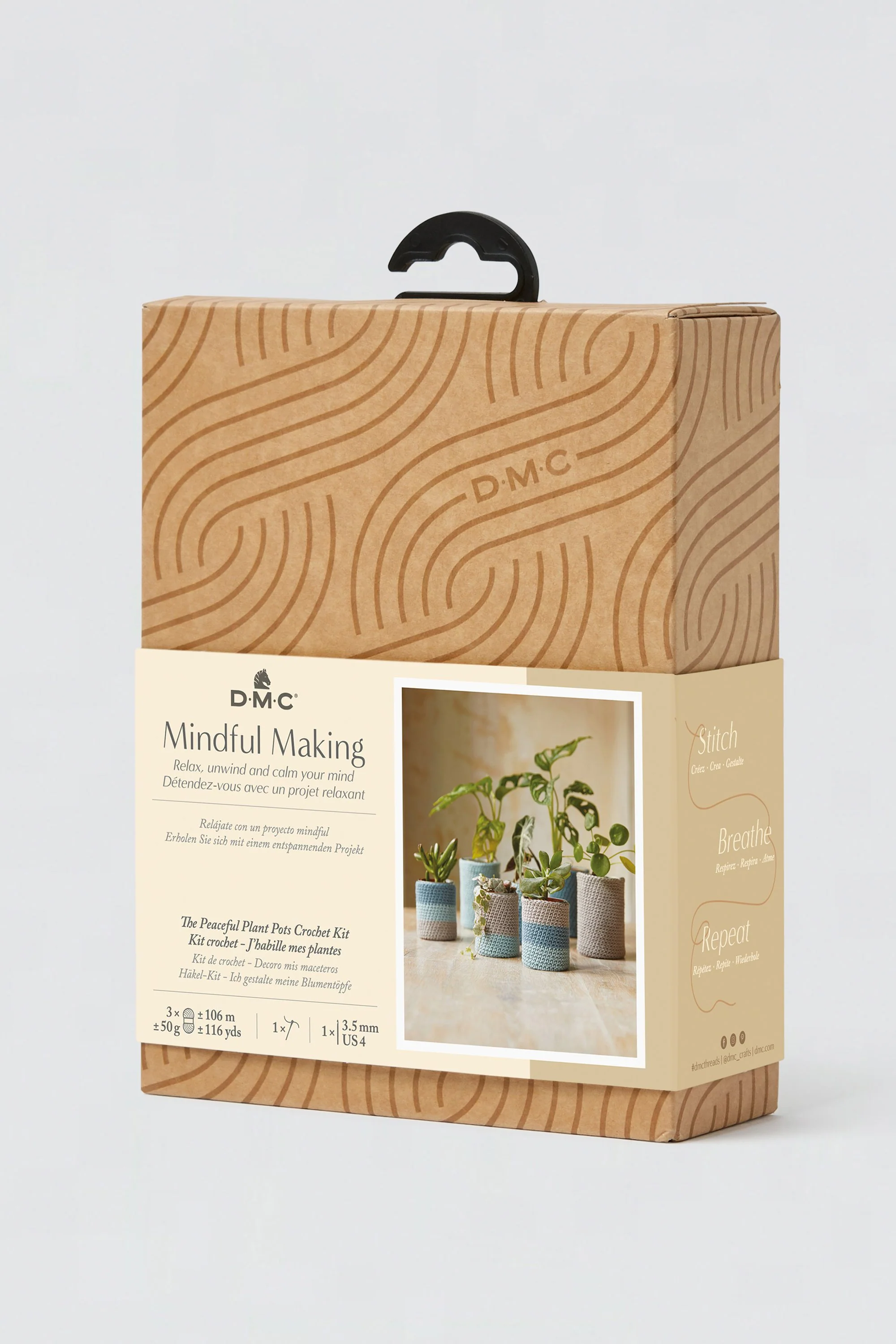 The Peaceful Plant Pots Crochet Kit