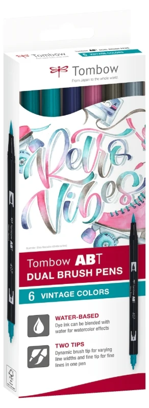 Tombow Dual Brush Pen 6 Set (New Packaging) - Image 10