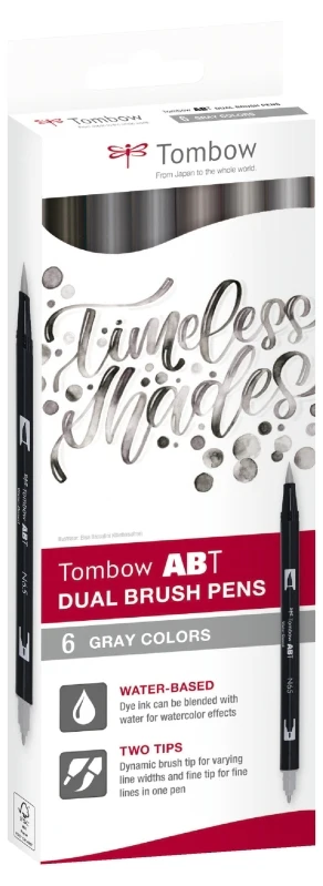 Tombow Dual Brush Pen 6 Set (New Packaging) - Image 11