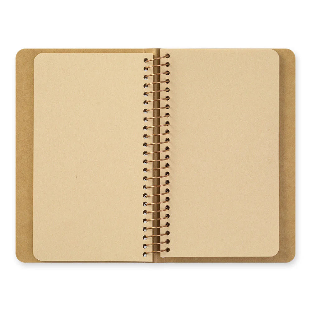 Midori: Traveler's Spiral Ring Notebook: A6 DW Kraft - Slim - Image 3