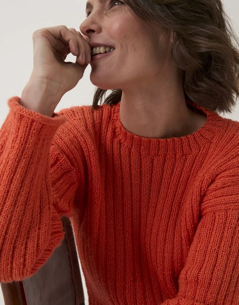 Trumpet Flower Rib Sweater Pattern - Image 2