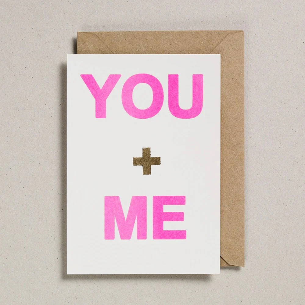 Valentines Card - You To Me Pink