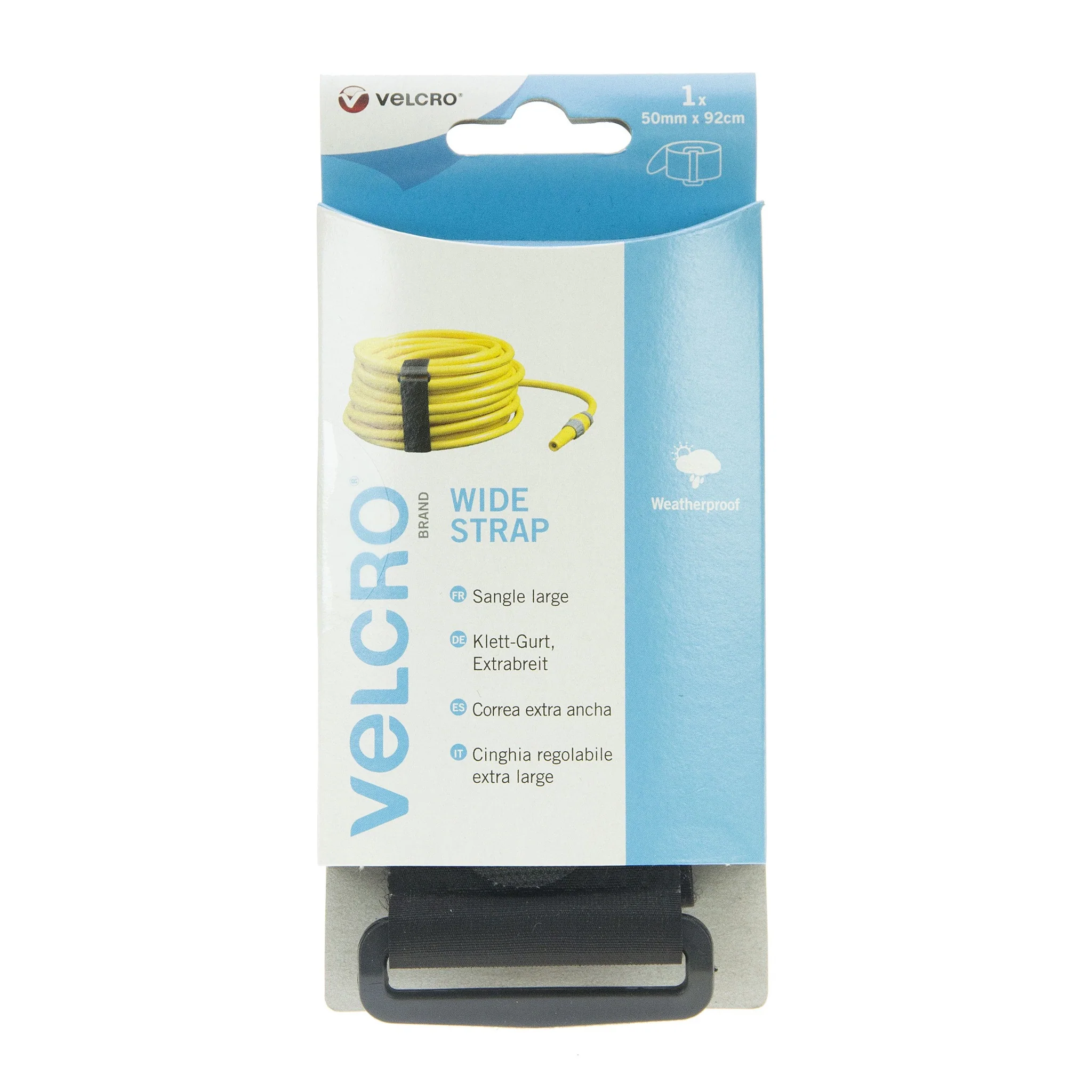 VELCRO Brand Adjustable Strap Wide 50mm x 92cm x 1 Black