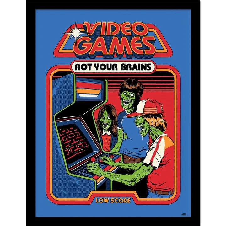 Video Games Rot Your Brains Art Print