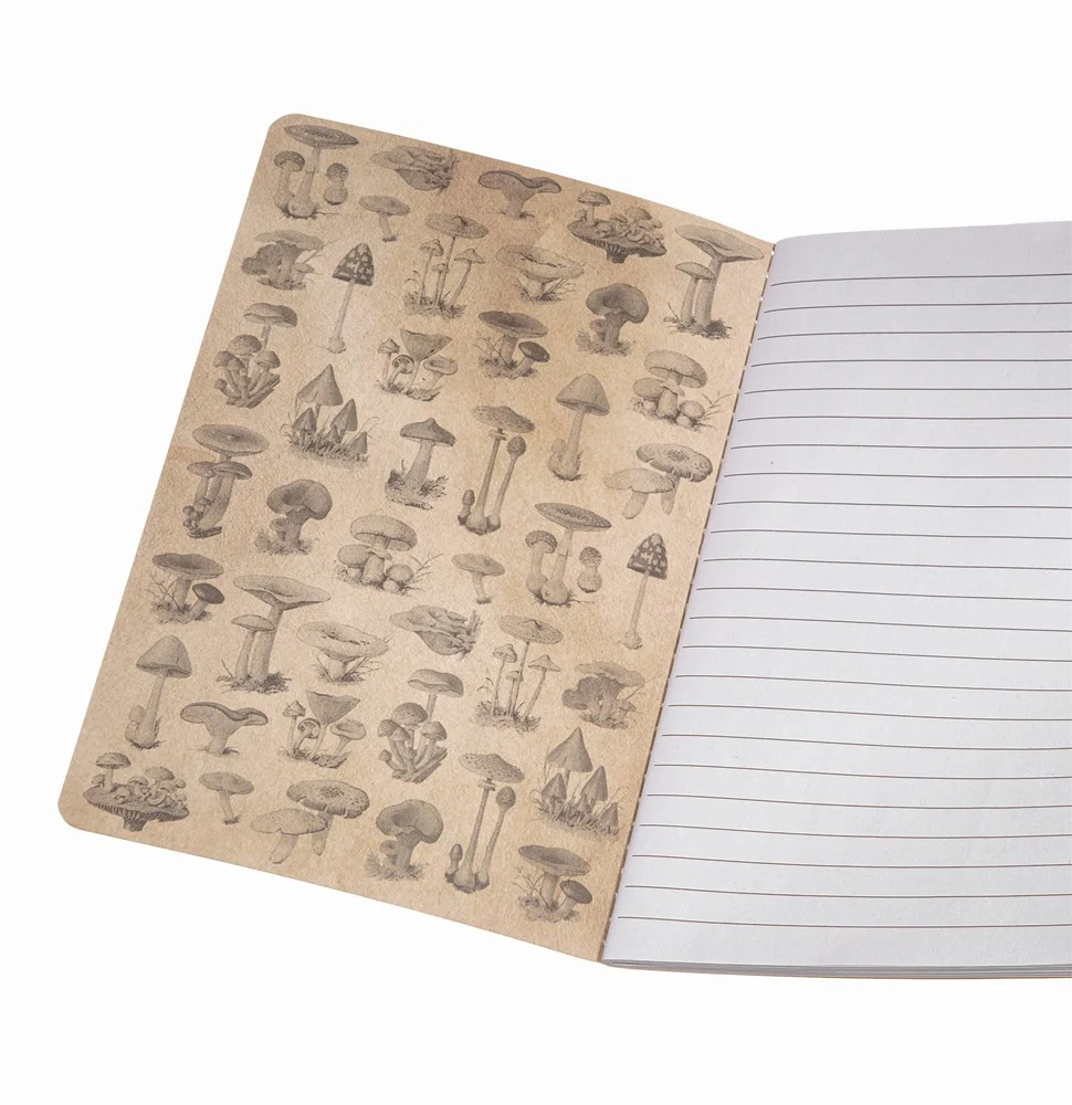 Vintage Mushrooms A5 Notebook - Image 2