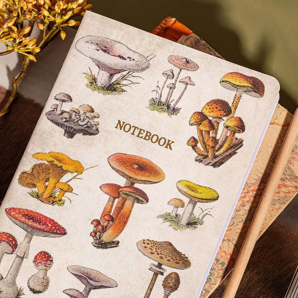 Vintage Mushrooms A5 Notebook - Image 3